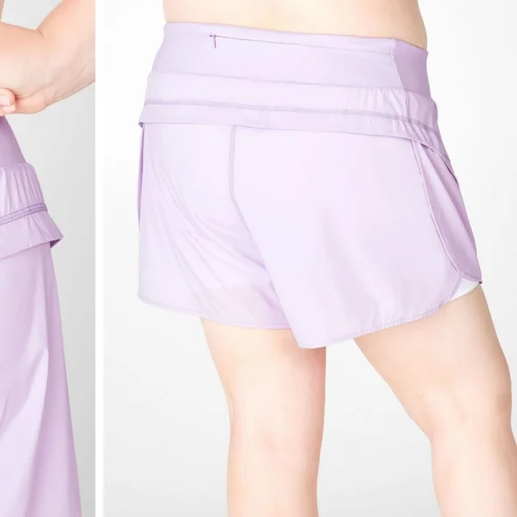 Fabletics Austyn Run Shorts Sky Purple White NWT 1X - Picture 9 of 10